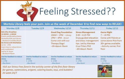 Mortola Library Hosts Week of Stress Management Events 