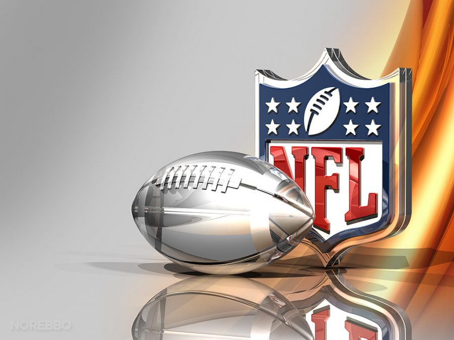 Silver Football and NFL Logo by C_osett. 2015. Public Domain