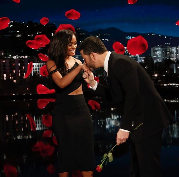 Rachel Lindsay and Jimmy Kimmel share a funny moment on Jimmy Kimmel Live!

(Courtesy of Lindsays Instagram)