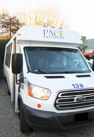 Pace offers shuttle buses that offers transportation for all students. Photo courtesy of https://shakirapaceu.wordpress.com/2016/02/29/pace-shuttle-bus/ 