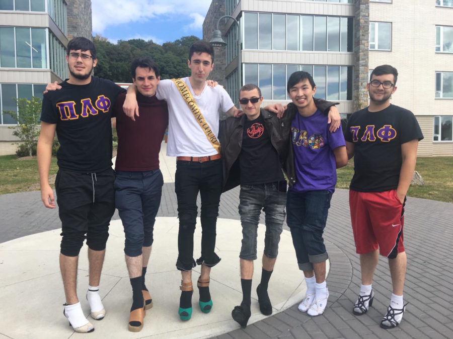 Brothers of Pi Lambda Phi at the Walk-A-Mile event