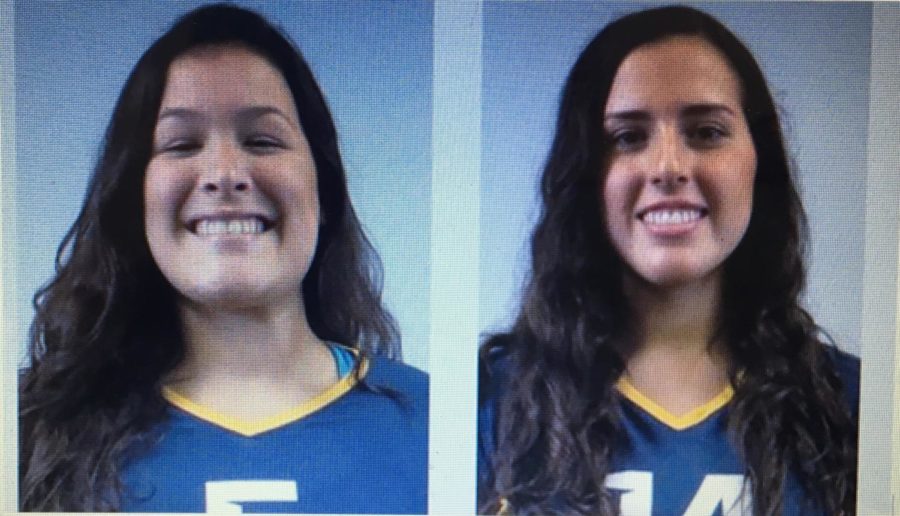 Natalia Quinones' (L) and Claudia Fontanet's (R) families have both been impacted by Hurricane Maria. Photo Courtesy of Pace U Athletics. 