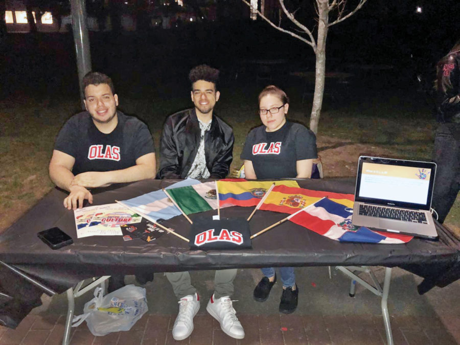 The Organization of Latin American Studies (OLAS) was well-represented at the Cultural Showcase on Miller Lawn on Friday night. Photo by Adiba Sikder.