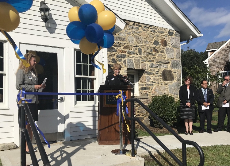 Vice+President+of+Enrollment+Robina+Schepp+speaking+on+the+outcomes+of+Pace+students+and+Career+Services+at+the+ribbon+cutting.+