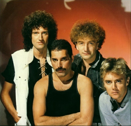 Queen members (from left to right) Brian May, Freddie Mercury, John Deacon and Roger Taylor. 