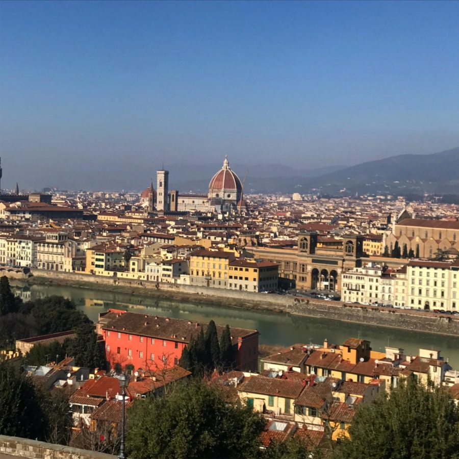 View of Florence, where I lived and studied for four and a half months, from the Piazzale Michelangelo.