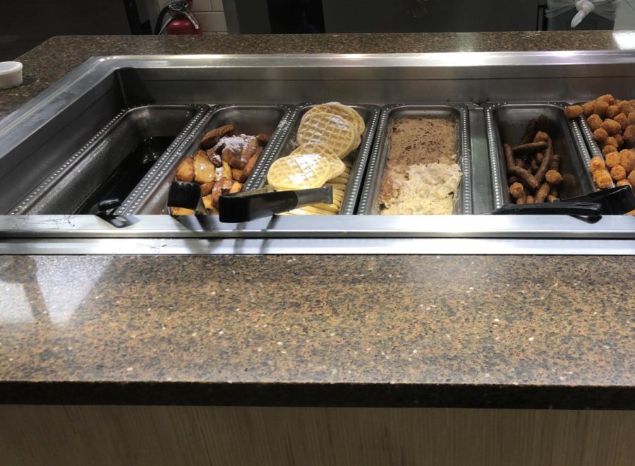 Some of whats offered at Kessels breakfast buffet. This buffet lasts until 11 during the week, but until 2 p.m. on the weekends