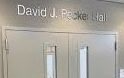 The lecture hall named after David Pecker is located on the 1st floor of Wilcox. 