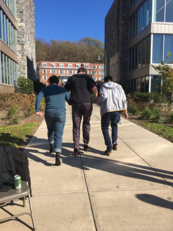 Pi Lambda Phi raised $365 in their annual “Walk a Mile in Her Shoes” event