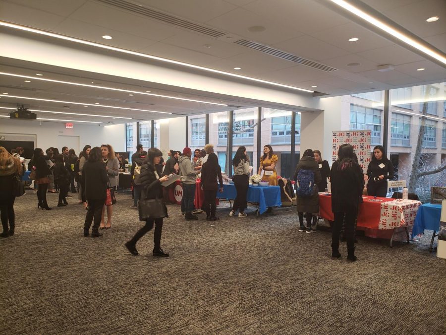 The Multimedia and Internship Fair that took place in the NYC campus attracted media majors from both campuses. 
