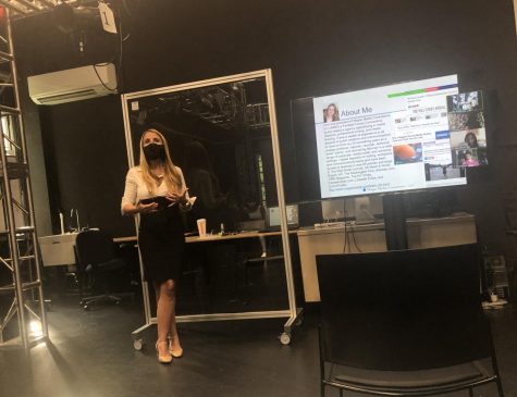 Ariana Stoddard says she has attended her Writing for Advertising class in-person with Associate Professor Jennifer Magas. Pace is running on a mix of hybrid, in-person and remote courses. However, all faculty members are prepared to switch to fully remote if guidelines and transmission rates require it.