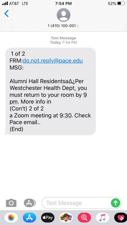 As+of+9+PM+on+Thursday%2C+Alumni+Hall+went+into+quarantine+after+it+was+discovered+that+18+out+of+20+of+Paces+confirmed+COVID+cases+are+Alumni+residents.
