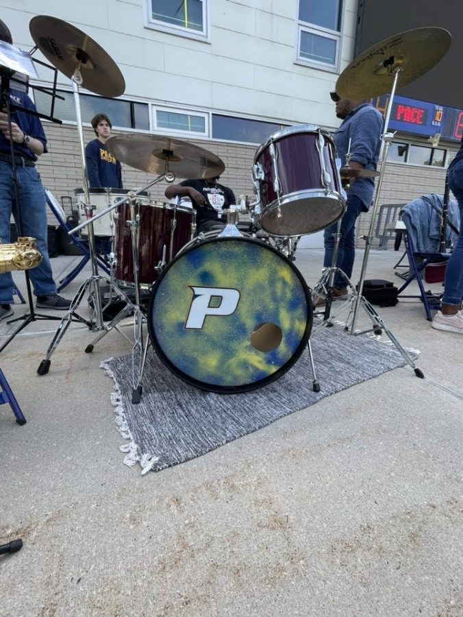 This past Saturday, while Paces football team played against Franklin Pierce, Paces pep band played music to hype up the crowd and had fun doing it!