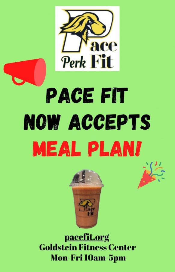 As of December 6, 2021, Pace Fit merged with Pace Perk and is now accepting meal plan. Students will no longer have to use Flex dollars to pay for their Fit orders. 