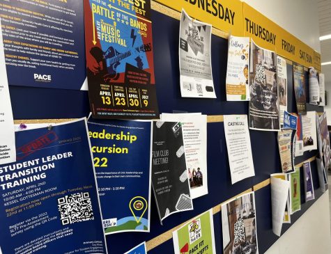Various clubs and organizations post their fliers within Kessel. (photo/Lilah McCormack)