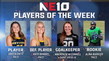 Pace Athletics Wins 3 NE-10 Player Of The Week Awards