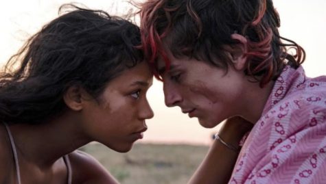 Taylor Russel and Timothée Chalamet as Maren and Lee in Bones and All