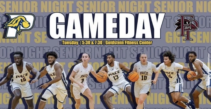 Pace Athletics promotional poster for Senior day(@pacembb/IG)