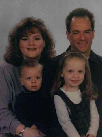An old family photo of The Sharkey Family. Clockwise from top right: Charles, Jenna 22, Jake, and Nancy. (Jake Sharkey)