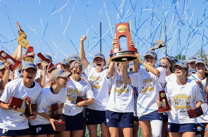 Pace Womens Lacrosse Hoist the NCAA National Championship Trophy(paceathletics and pacewlax/IG)