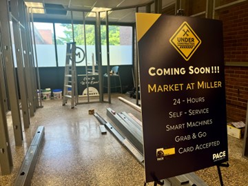 The Market at Miller under construction in Miller Hall at Pace University (Lilah McCormack)
