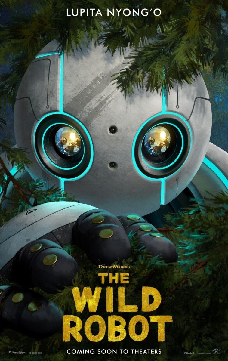 Poster for The Wild Robot, created by Peter Brown Studio and DreamWorks Animation.