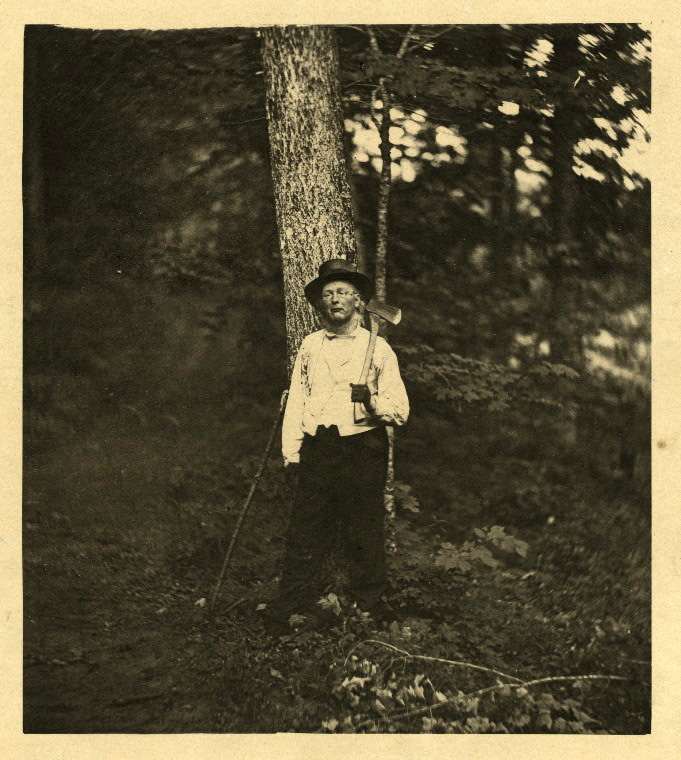 Horace Greeley in the woods at his Chappaqua farm in 1869. Photo courtesy of The New York Public Library.