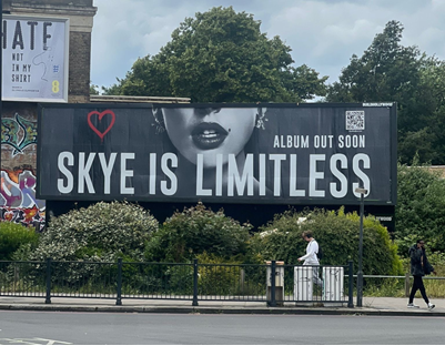 A promotional bilboard of Smile 2 featuring character Skye Riley. Courtesy of Popbase via X.