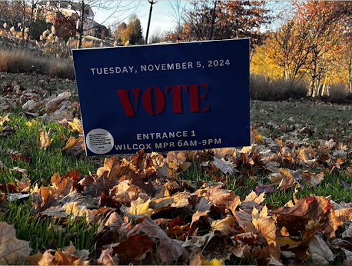 One of the signs around campus advertising voting in Willcox. (Evan Mahanna)