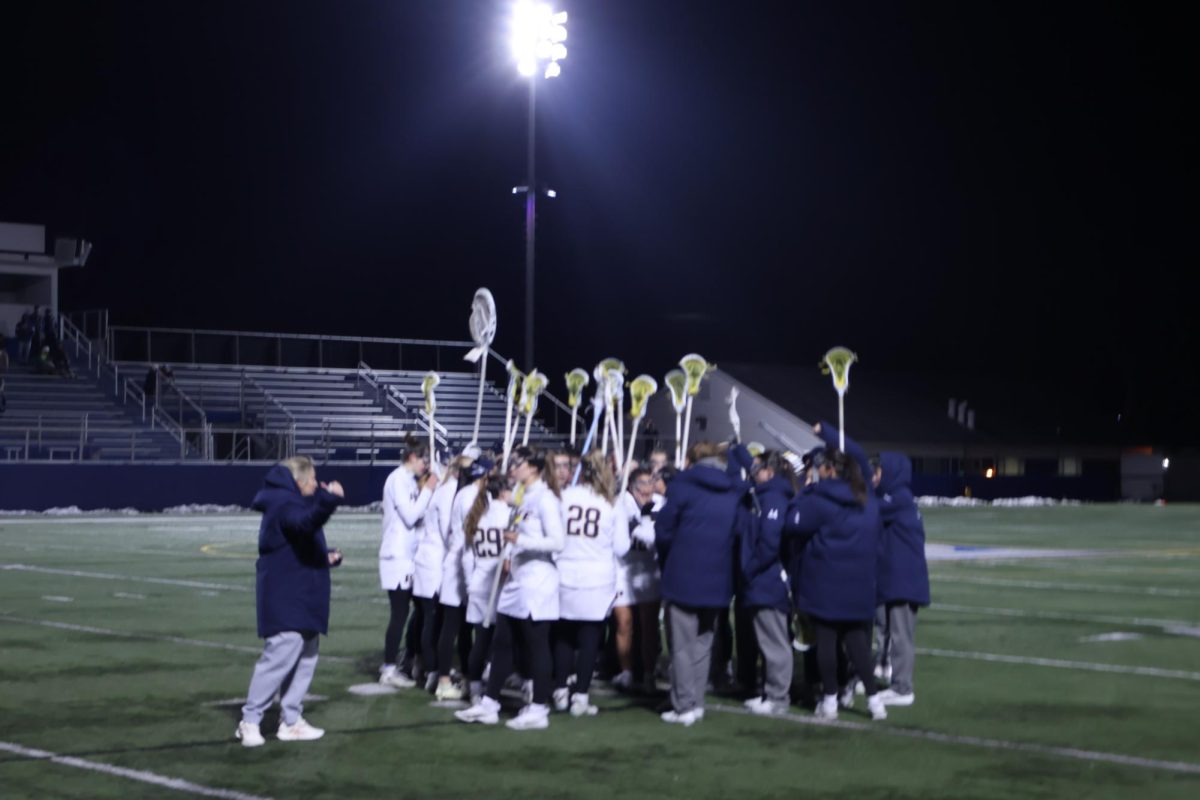 #2 WLAX in the timeout huddle prior to Sheehan's Game Winning Goal. 