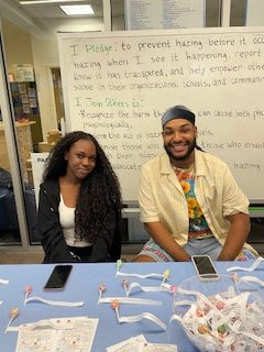D'Andre Butler and Ariel Smith at the "Don't be a Dum-Dum" event. (Ronit Kapoor)