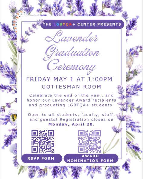 Official promotional poster for Pace University's 14th Lavender Graduation (via @pacecounseling_plv on Instagram
