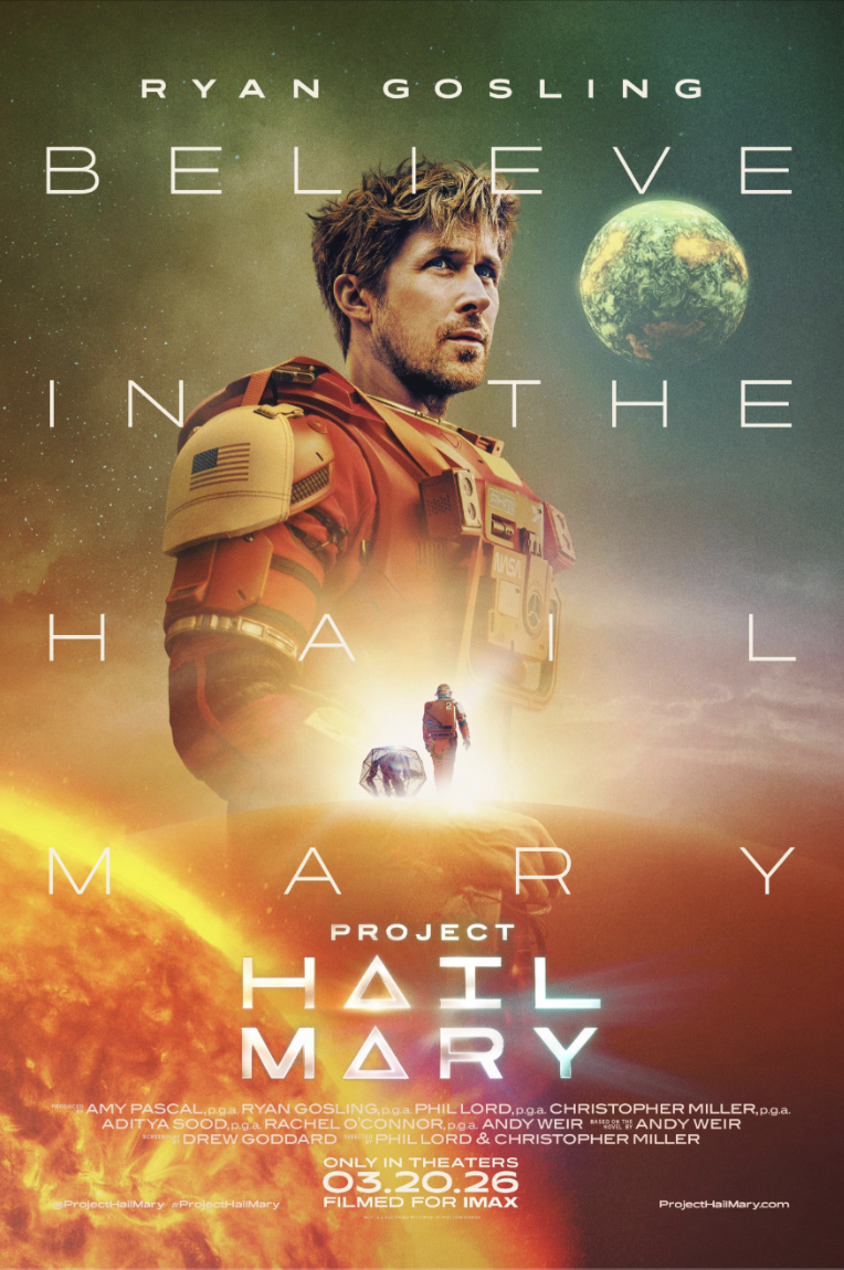 Official theatrical release poster for Project Hail Mary (Amazon MGM Studios)